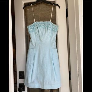 Lilly Pulitzer blue seersucker dress